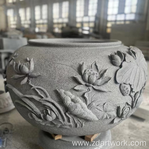 Customized stone fish tank flowerpot